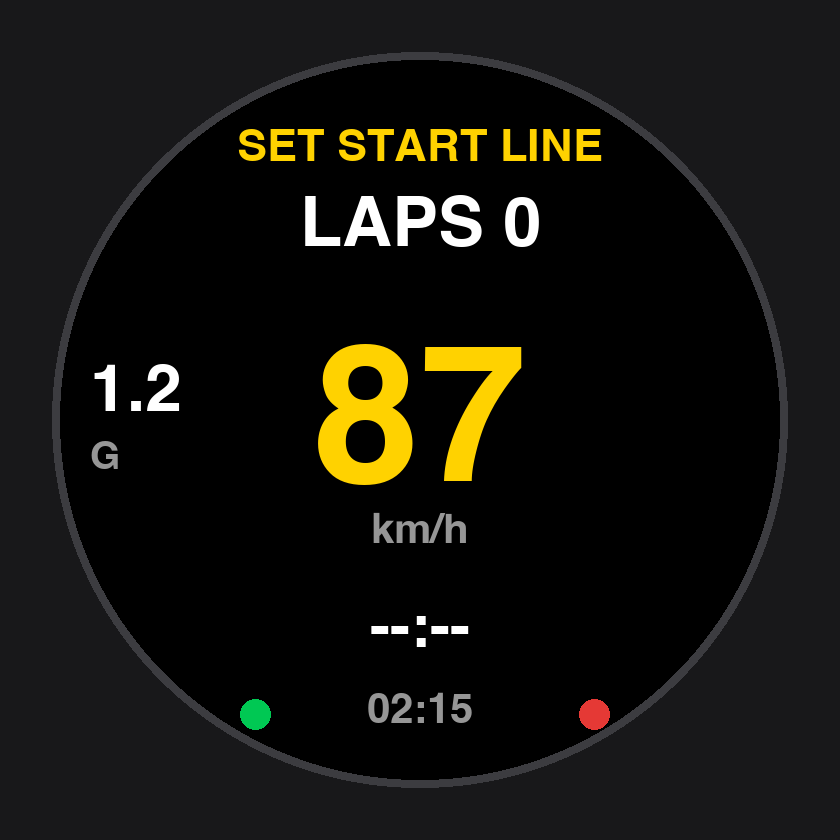 SET START LINE 尚未設線