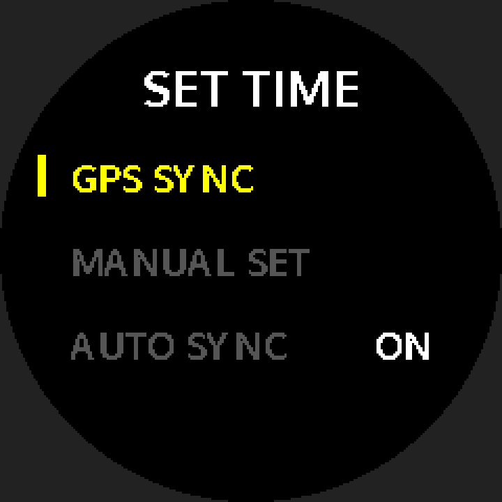 Set Time 子選單